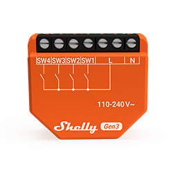 Shelly i4 Gen3 Smart Four-Channel Inputs Controller